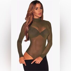 WORN 1X HERA COLLECTION SHEER MESH BODYSUIT!